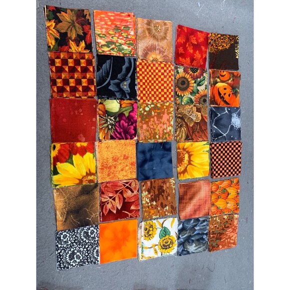 180 Pieces 2" Precut Cotton Fabric Squares Quilting Assorted Fall Patterns - Picture 2 of 3